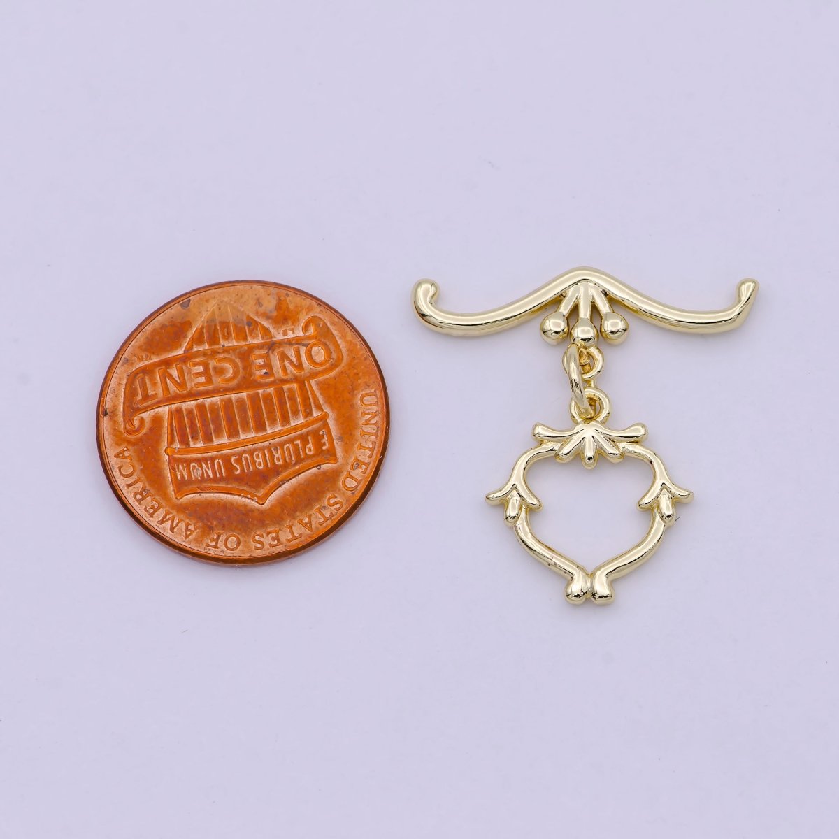 Wholesale Gold Toggle Clasp, Gold OT Clasp Fancy Design OT Clasp Bulk Supply for Bracelet Necklace Component L-619