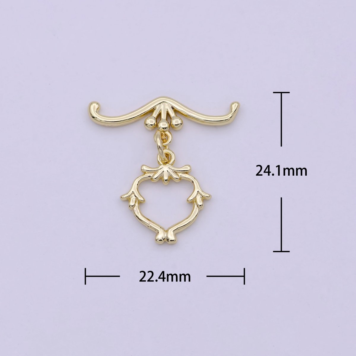 Wholesale Gold Toggle Clasp, Gold OT Clasp Fancy Design OT Clasp Bulk Supply for Bracelet Necklace Component L-619