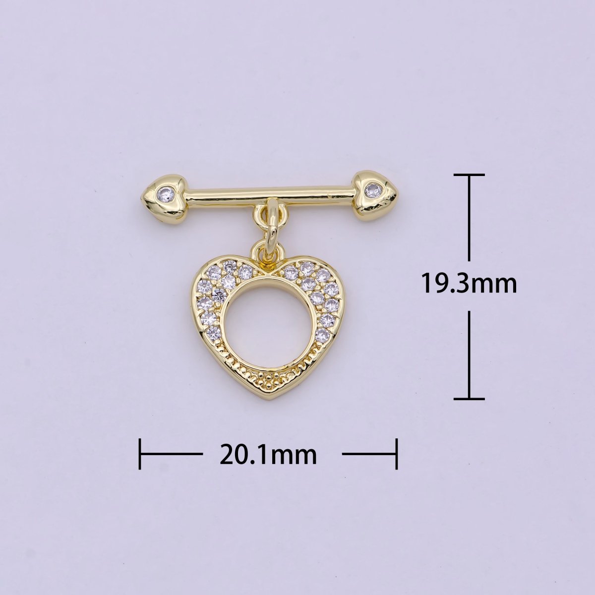 Wholesale Gold Toggle Clasp, Heart OT Clasp Fancy Design OT Clasp Bulk Supply for Bracelet Necklace Component L-621