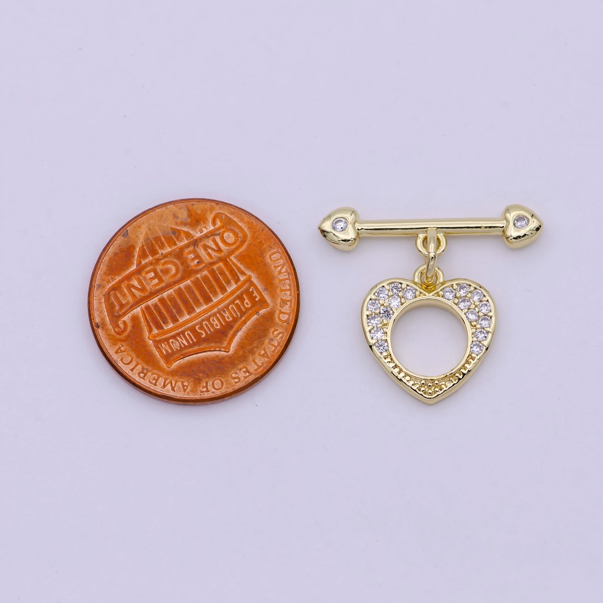 Wholesale Gold Toggle Clasp, Heart OT Clasp Fancy Design OT Clasp Bulk Supply for Bracelet Necklace Component L-621