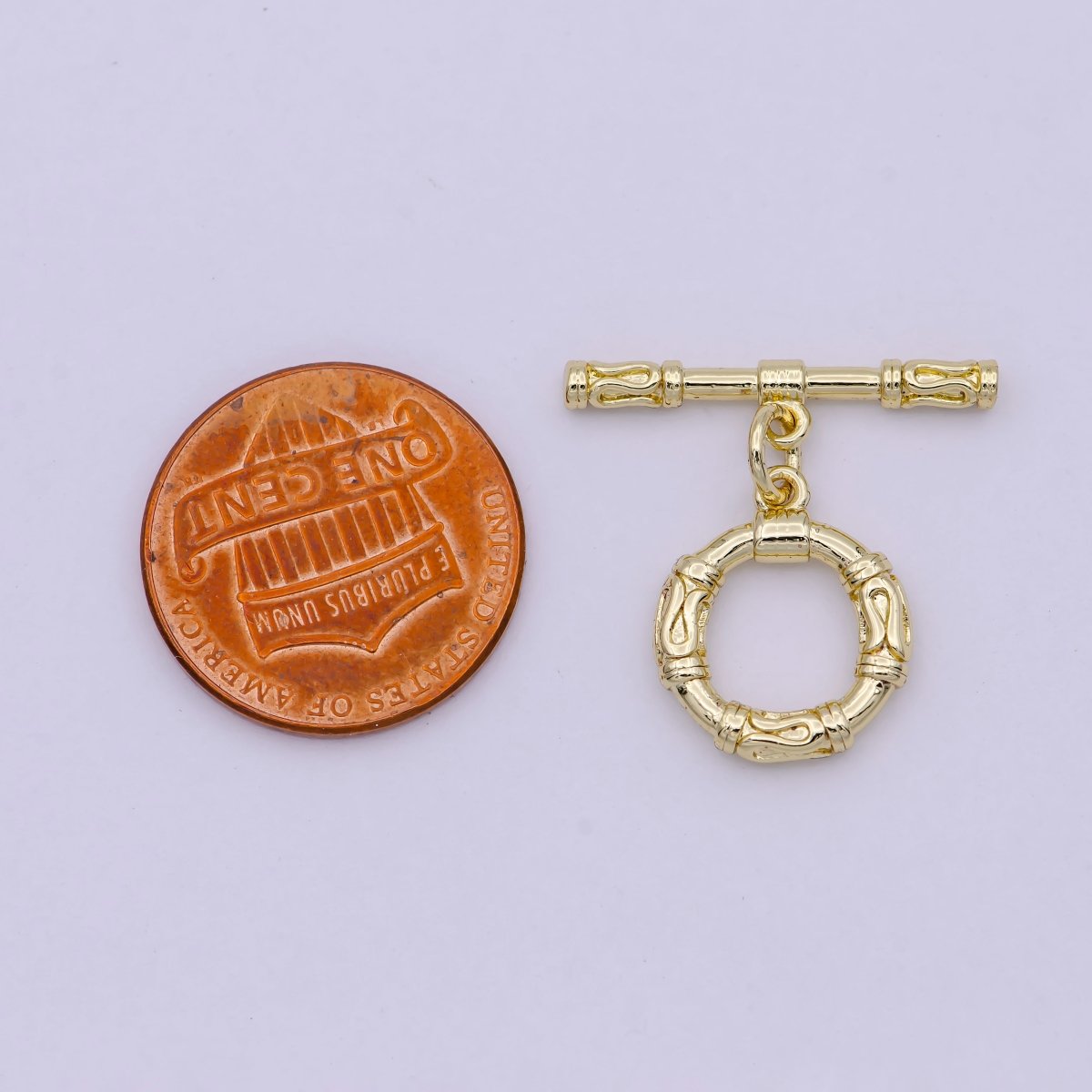 Wholesale Gold Toggle Clasp,  OT Clasp Fancy Design OT Clasp Bulk Supply for Bracelet Necklace Component L-629