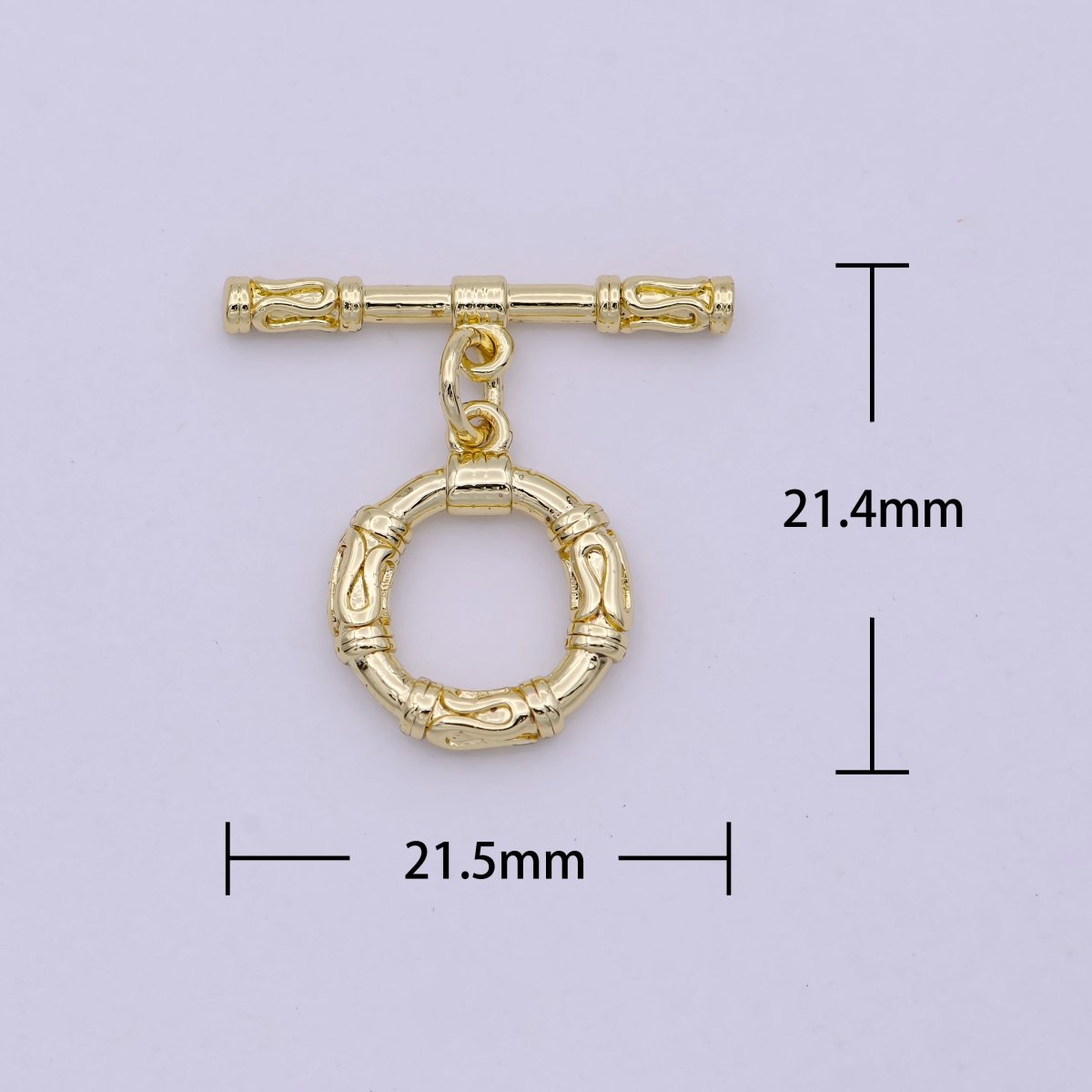 Wholesale Gold Toggle Clasp,  OT Clasp Fancy Design OT Clasp Bulk Supply for Bracelet Necklace Component L-629