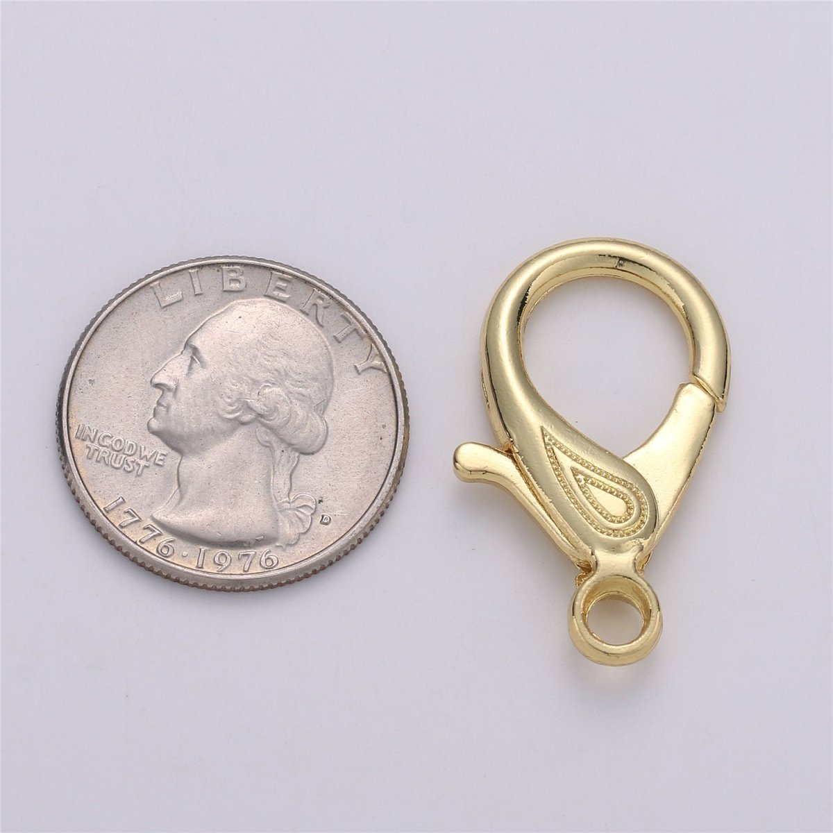 Wholesale Lobster Clasp 14k Gold Filled, Lobster Claw with Jump Ring for Jewelry Necklace Bracelet Anklet Making, Size 31mmx20mm K-345