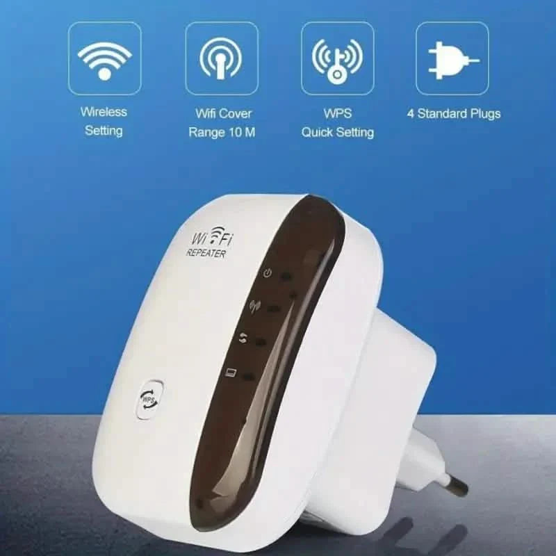 Amplificateur d'extension WiFi longue portée, booster de signal, répéteur Internet sans fil avec port Ethernet