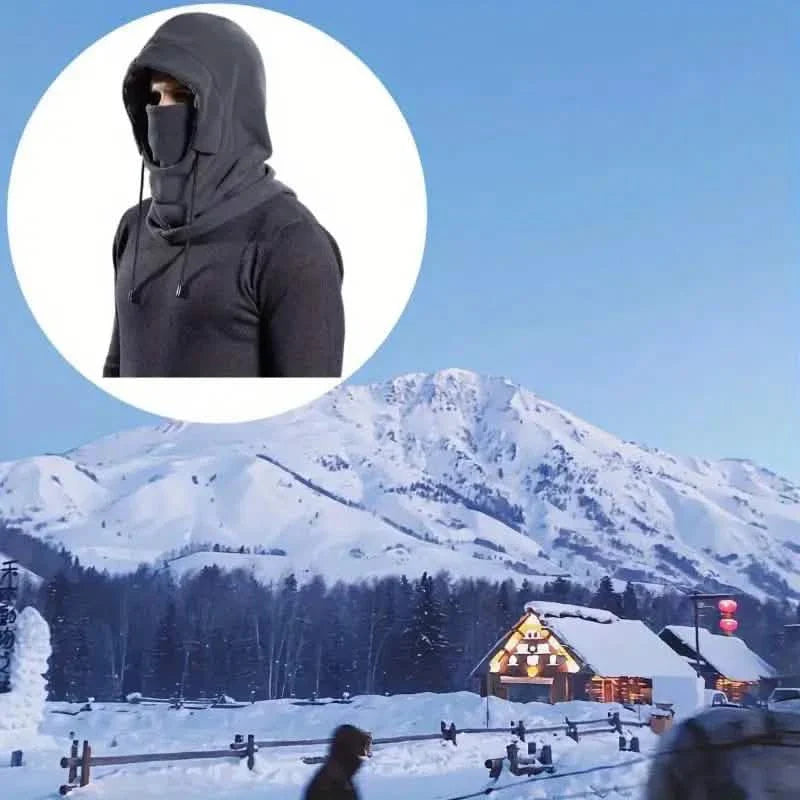 Passe-montagne cagoule d'hiver - Cache-cou chaud avec capuche