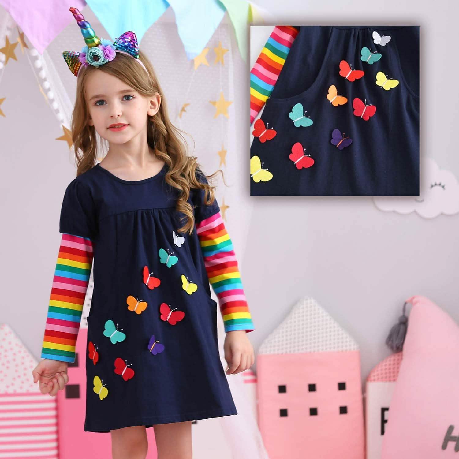 Robe à manches longues pour fillette (hiver)
