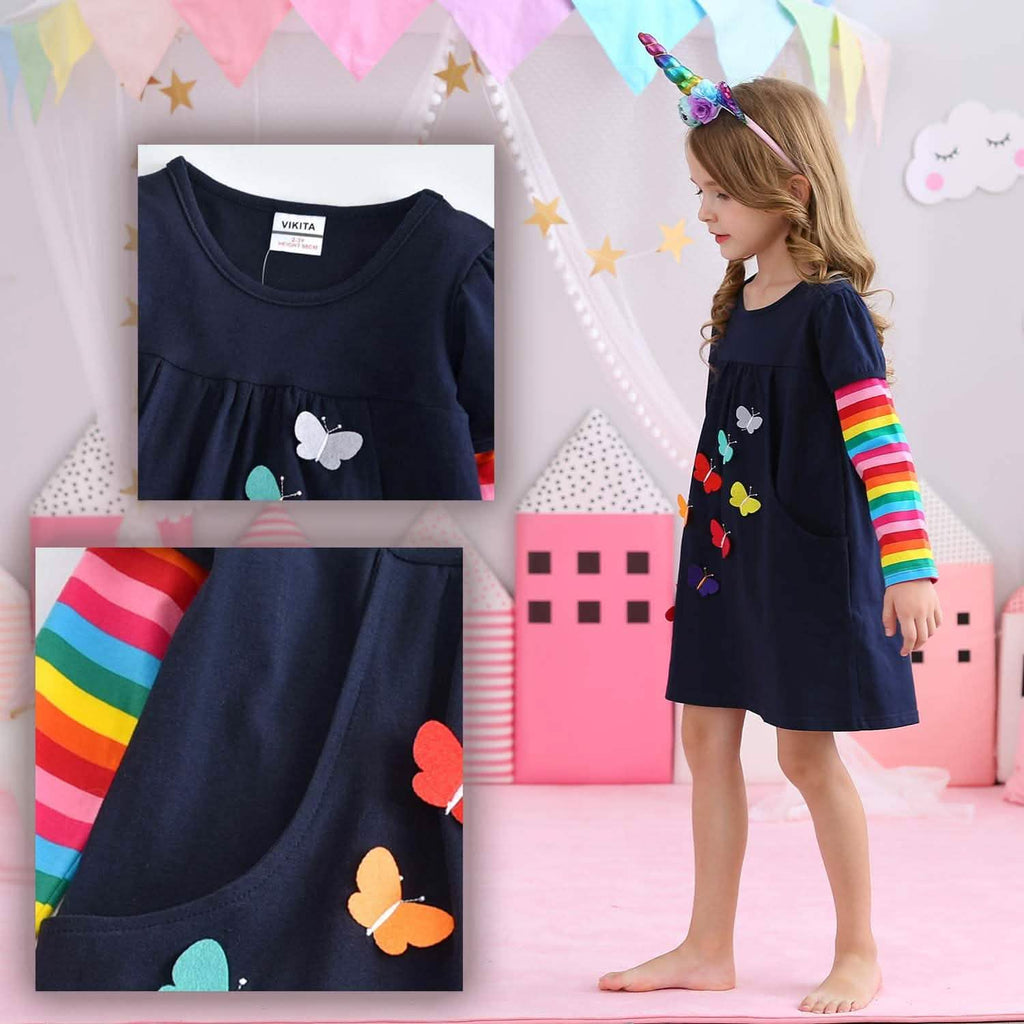 Robe à manches longues pour fillette (hiver)