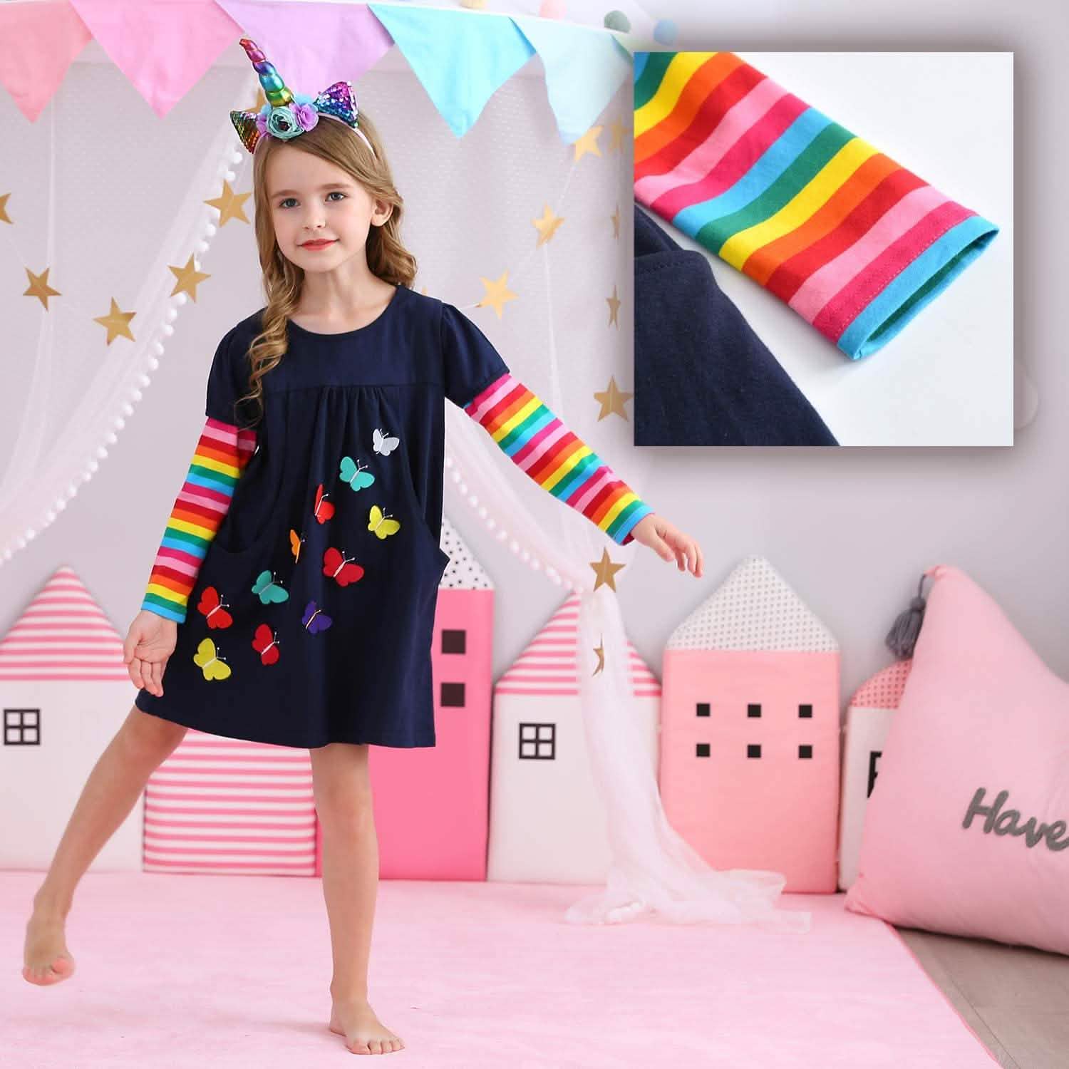 Robe à manches longues pour fillette (hiver)