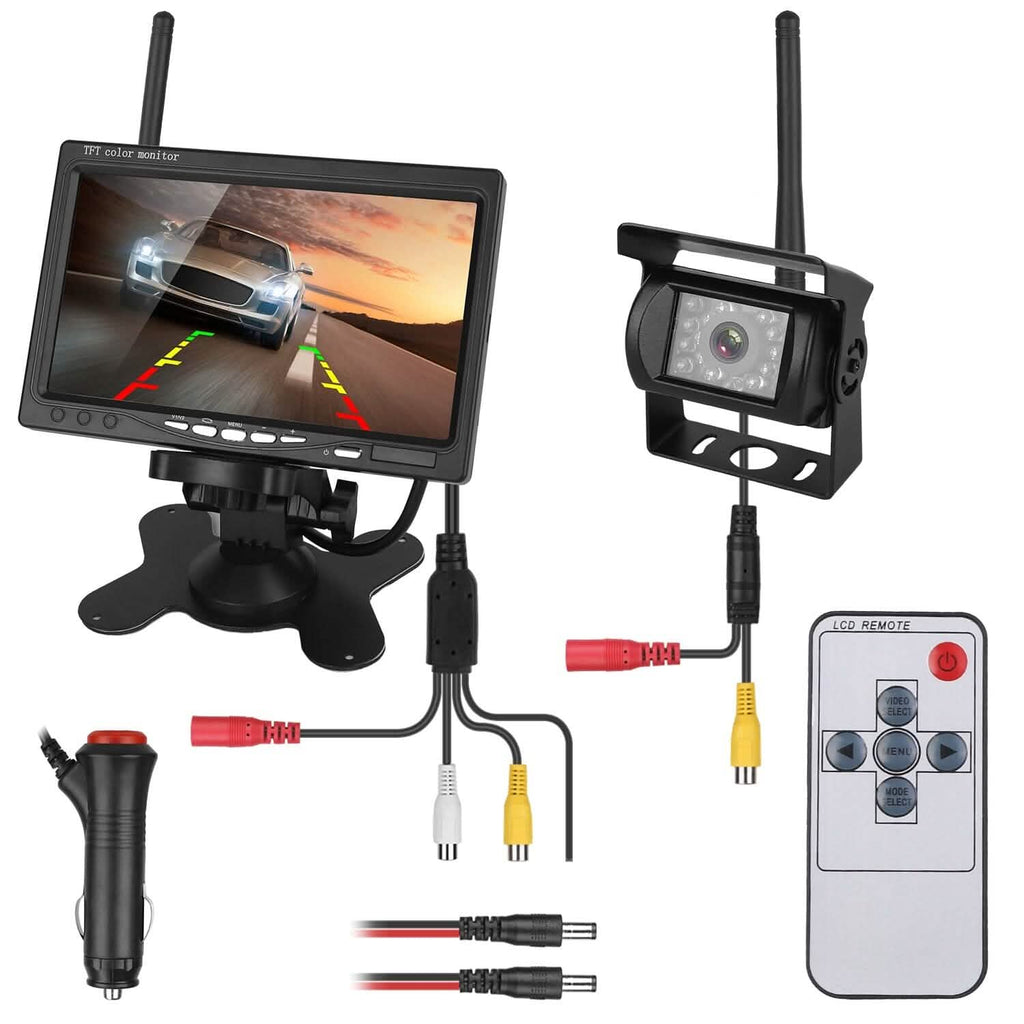 Wireless Backup Camera System Vehicle Rear View Monitor Kit