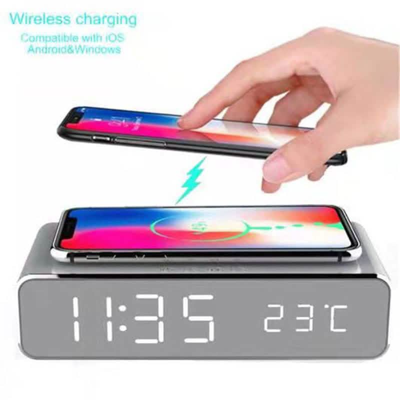 Wireless Charging Digital Alarm Clock