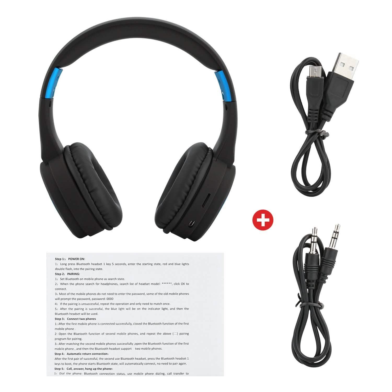ワイヤレスヘッドホン Bluetoothヘッドセット ノイズキャンセリング オーバーイヤー マイク付き