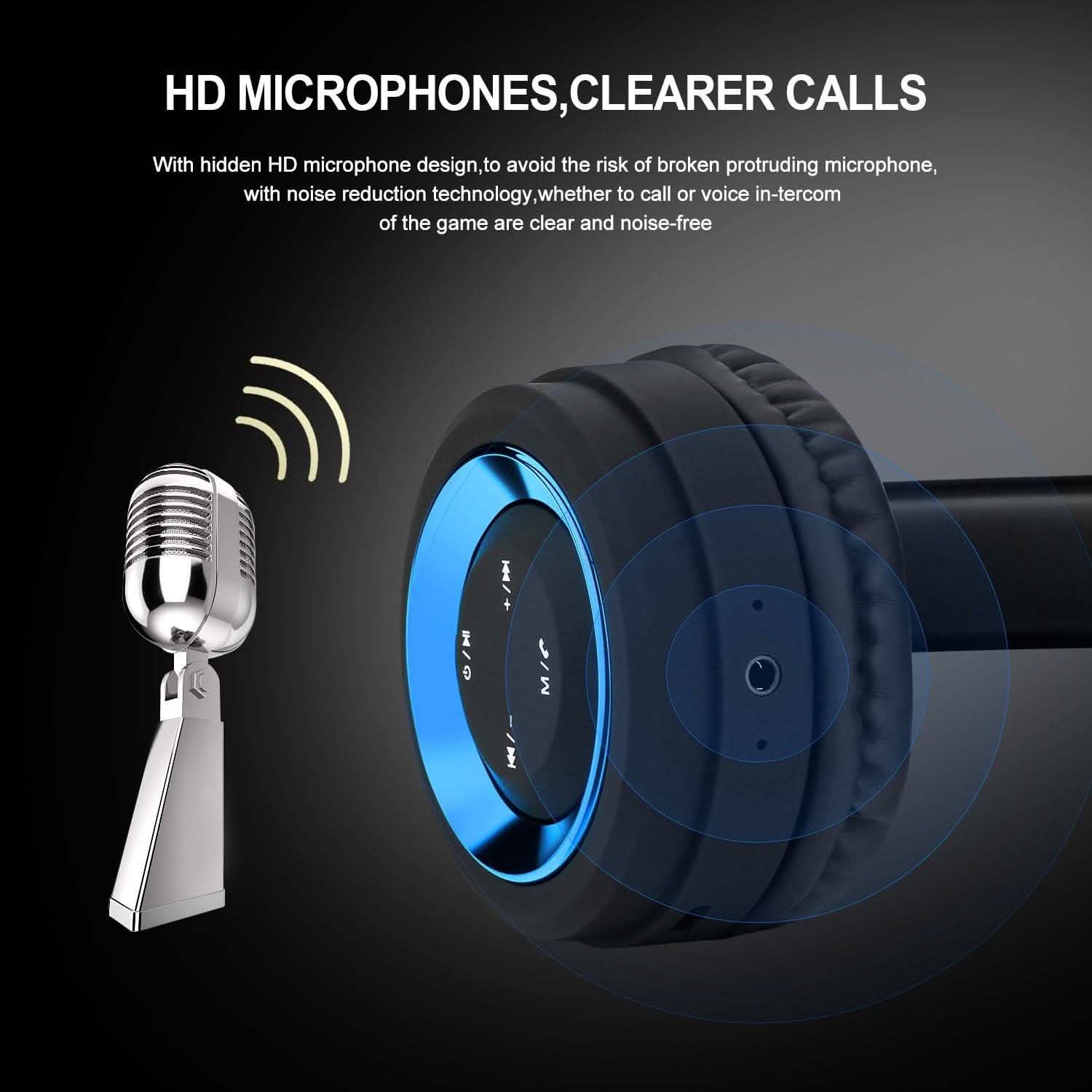 ワイヤレスヘッドホン Bluetoothヘッドセット ノイズキャンセリング オーバーイヤー マイク付き