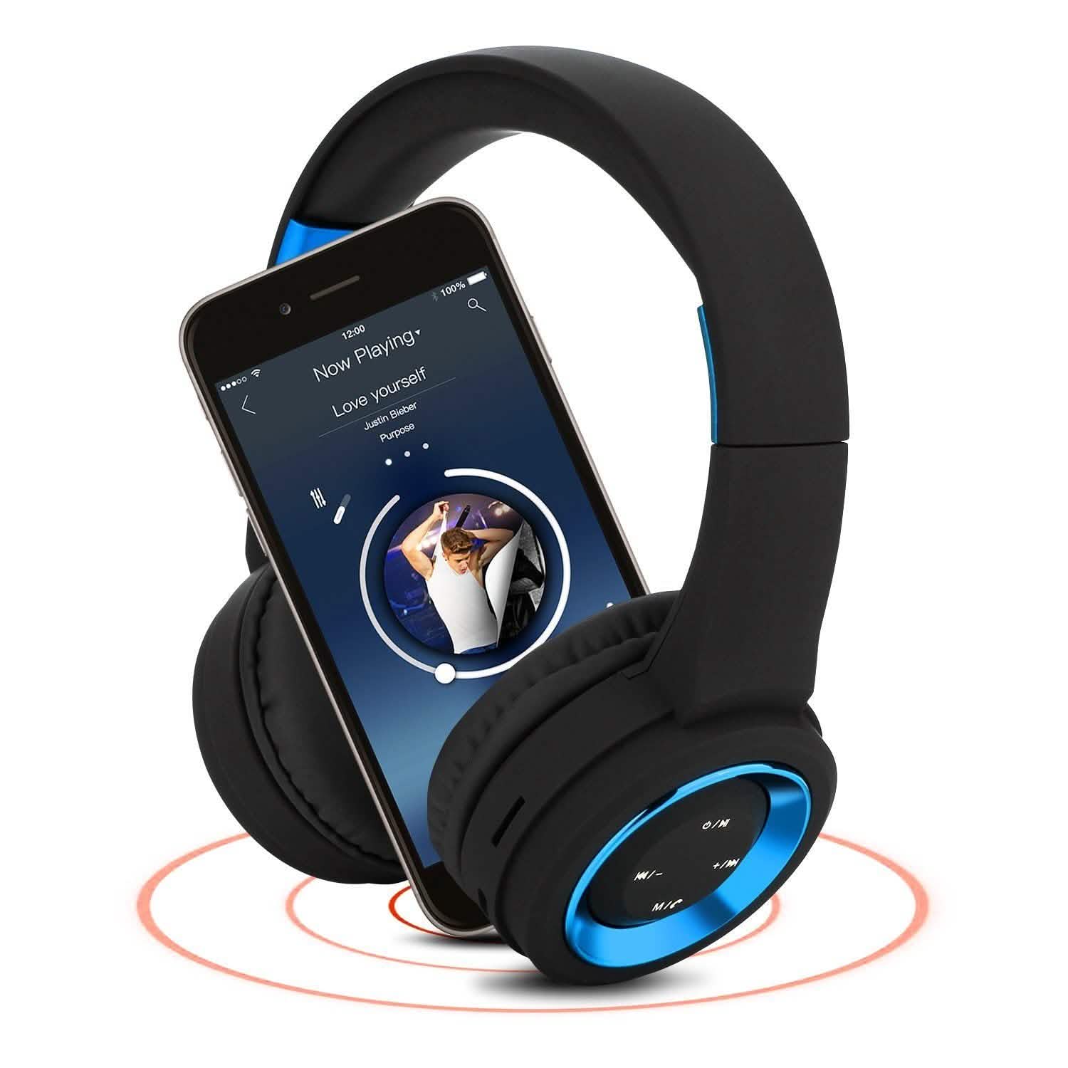 ワイヤレスヘッドホン Bluetoothヘッドセット ノイズキャンセリング オーバーイヤー マイク付き