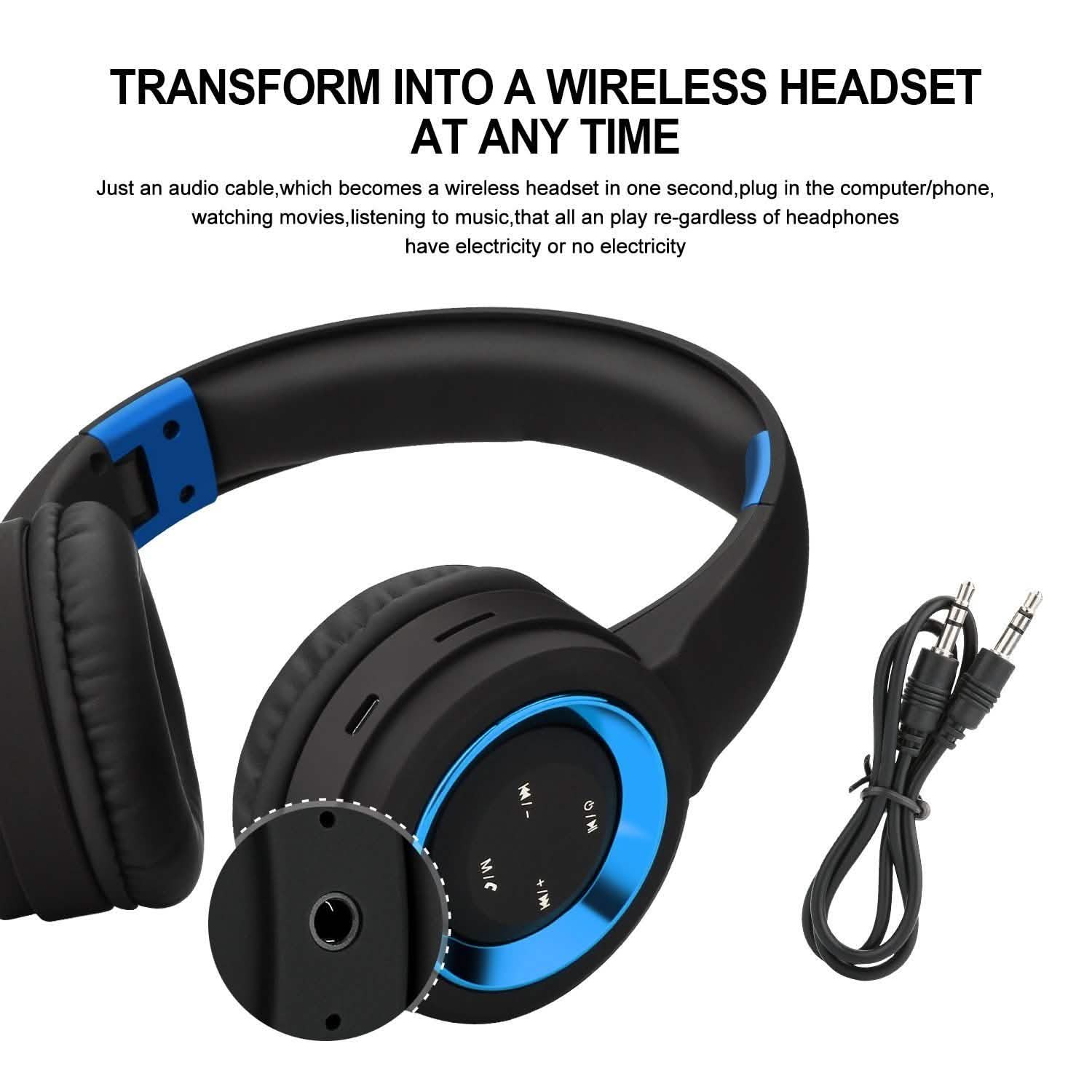 ワイヤレスヘッドホン Bluetoothヘッドセット ノイズキャンセリング オーバーイヤー マイク付き