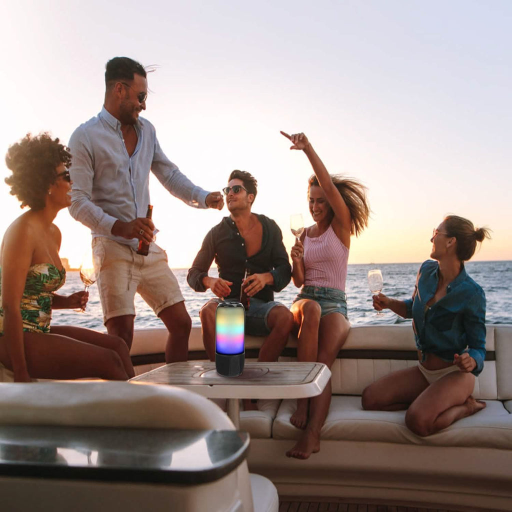 Enceinte portable sans fil avec lumière changeante de couleur