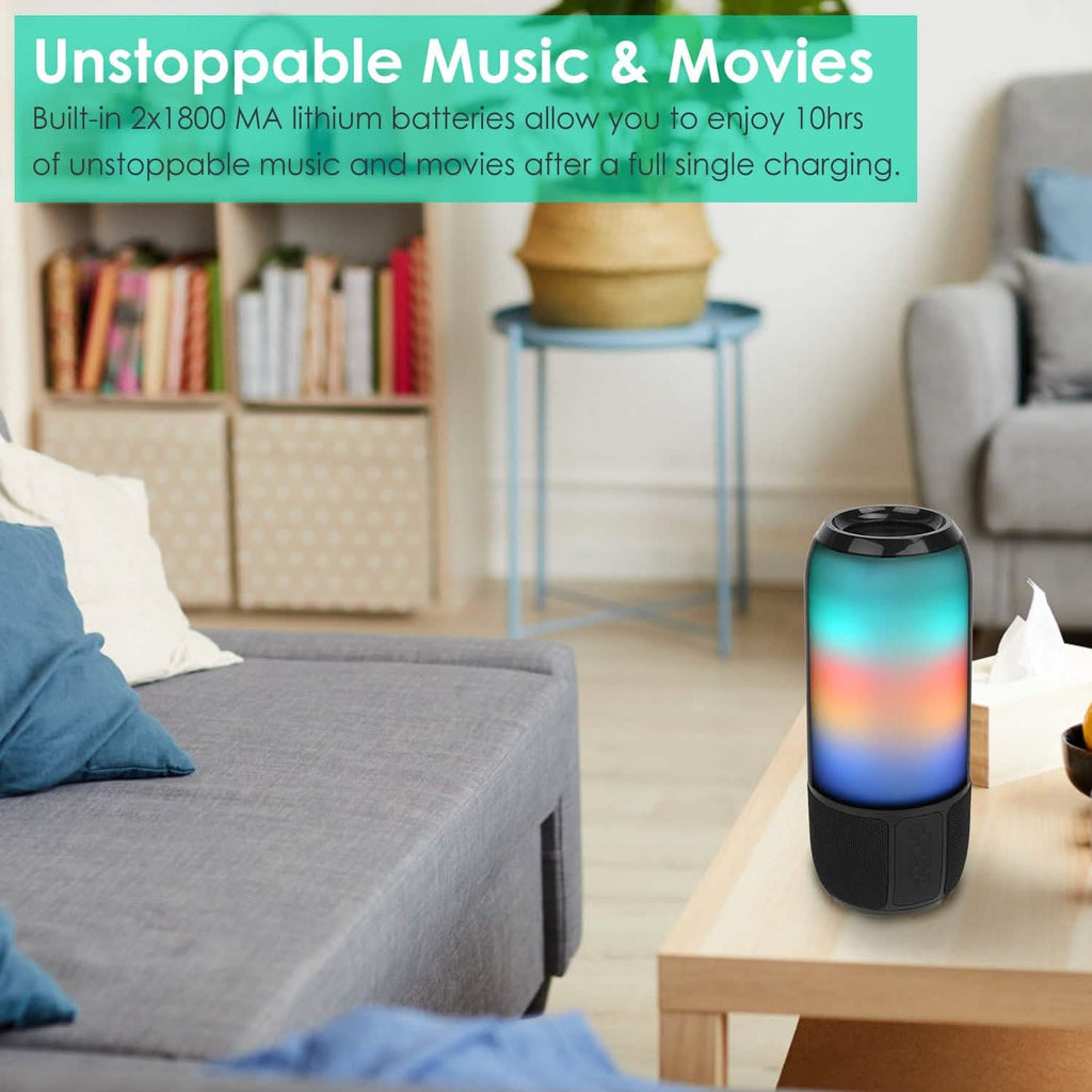 Enceinte portable sans fil avec lumière changeante de couleur