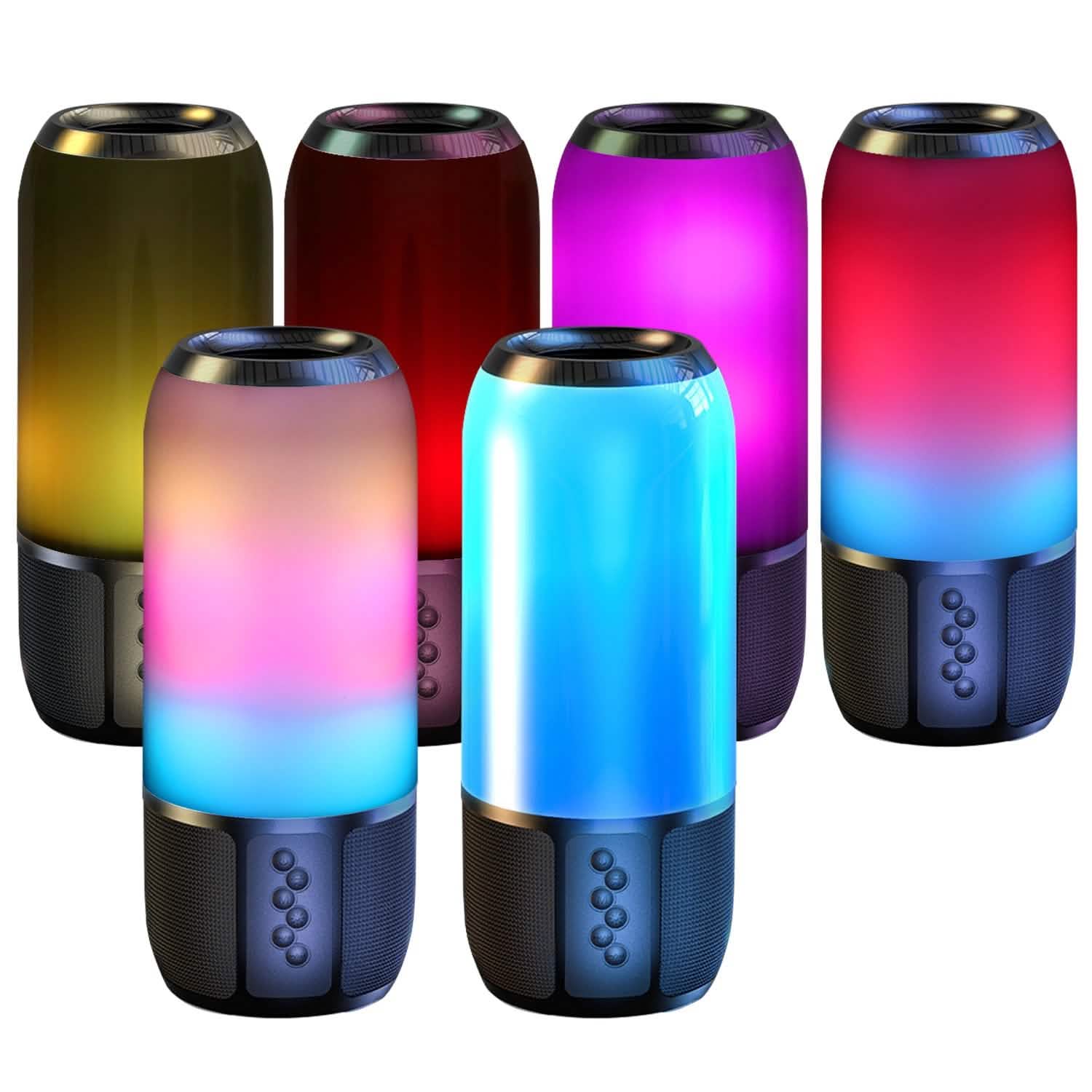 Enceinte portable sans fil avec lumière changeante de couleur