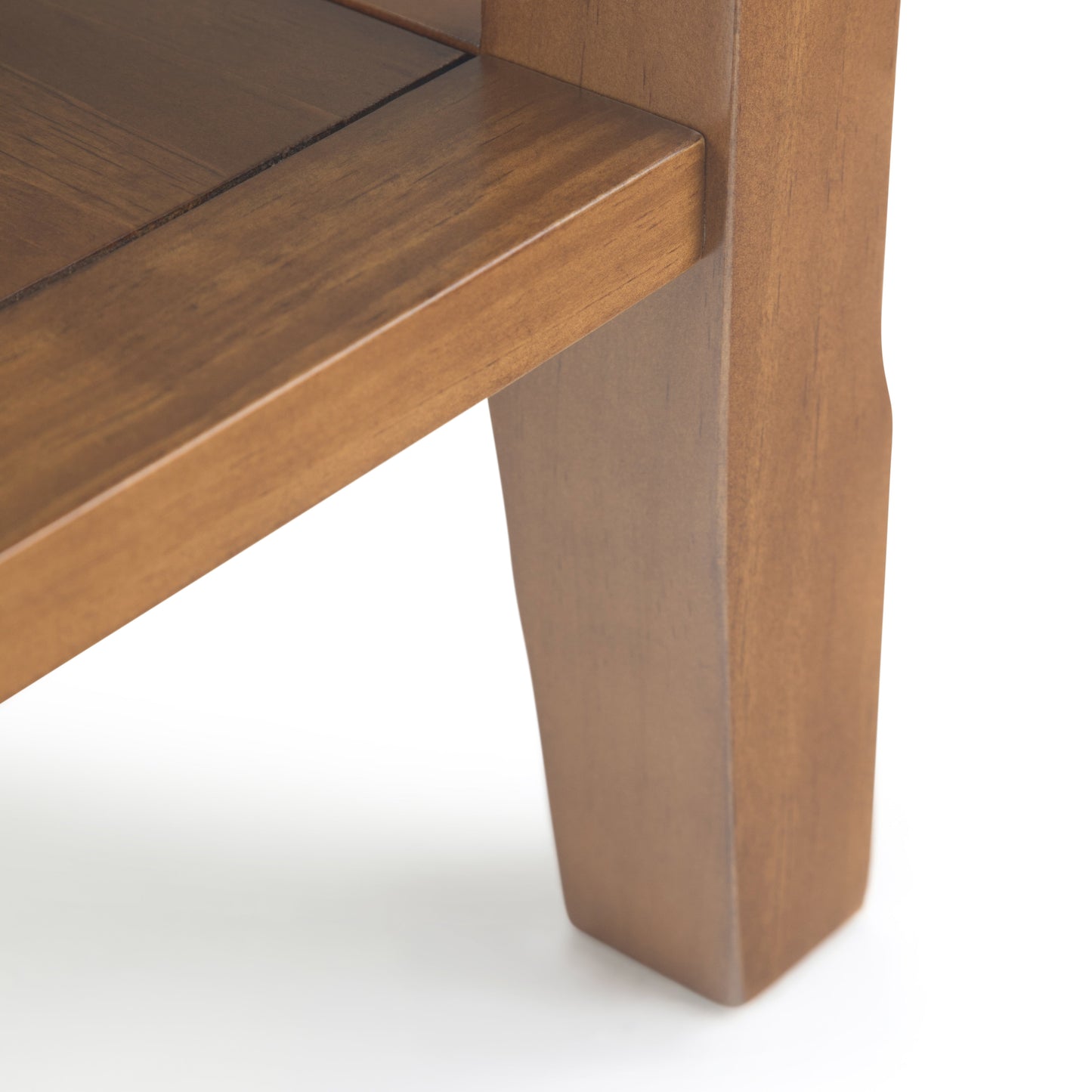 Acadian Solid Wood Narrow Side Table in Light Golden