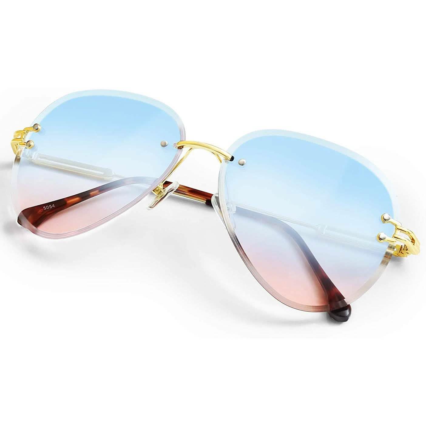 女性用アビエーションポリカーボネートUV400サングラス
