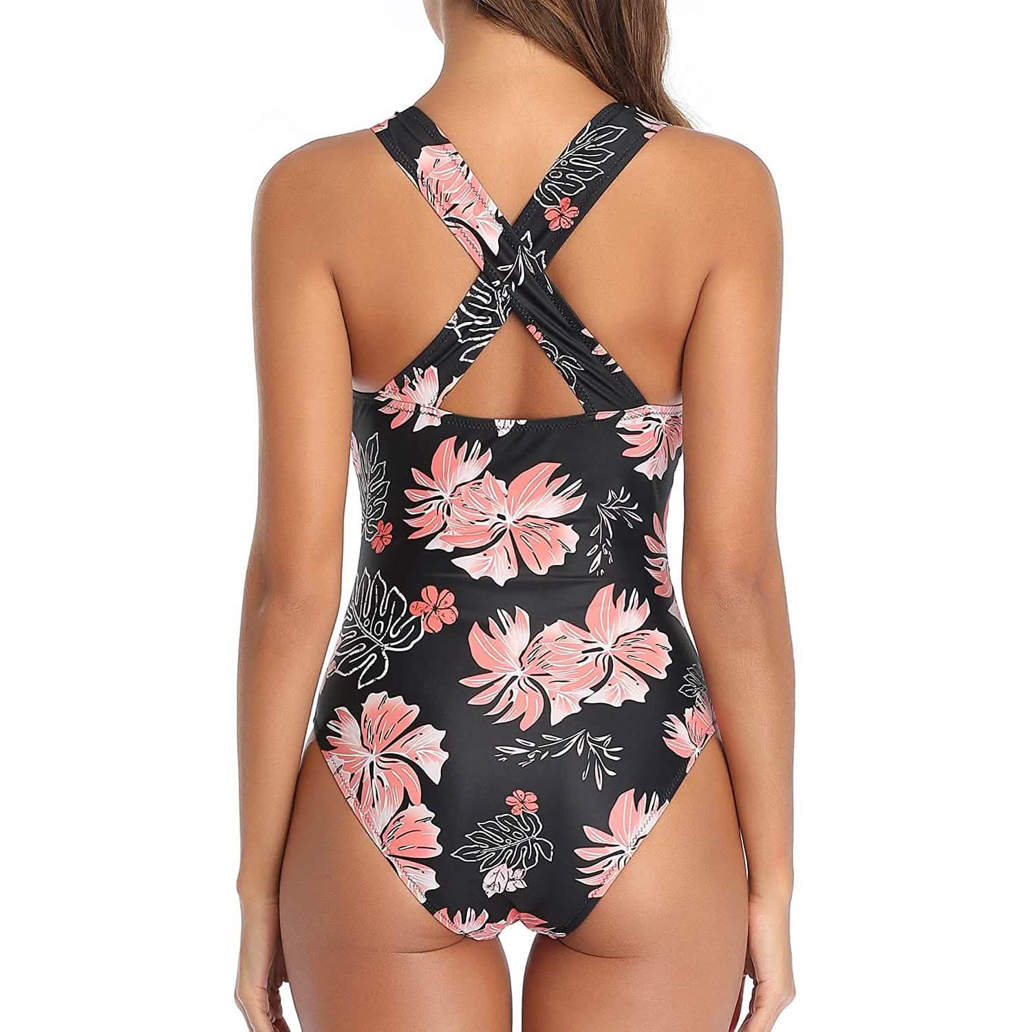 Maillot de bain monokini sexy pour femme, une pièce, col en V plongeant, ajouré
