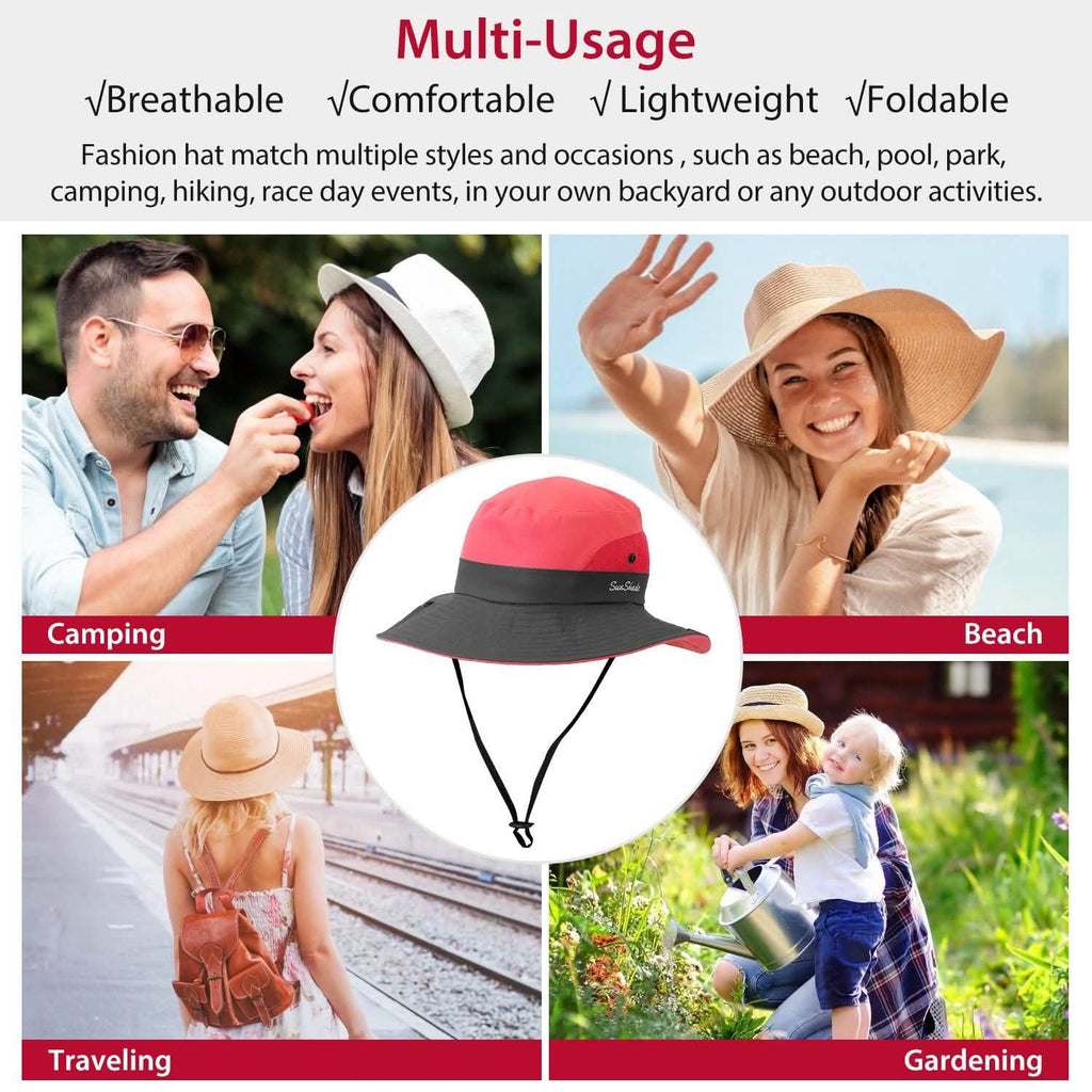 Chapeaux de soleil bob pliables pour femme