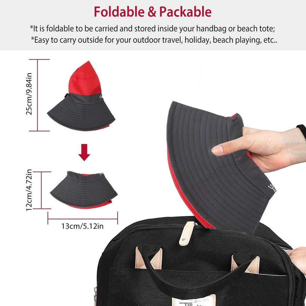 Chapeaux de soleil bob pliables pour femme