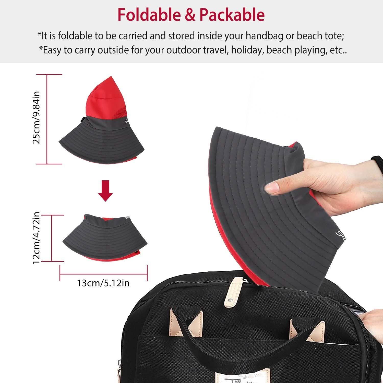 Chapeaux de soleil bob pliables pour femme