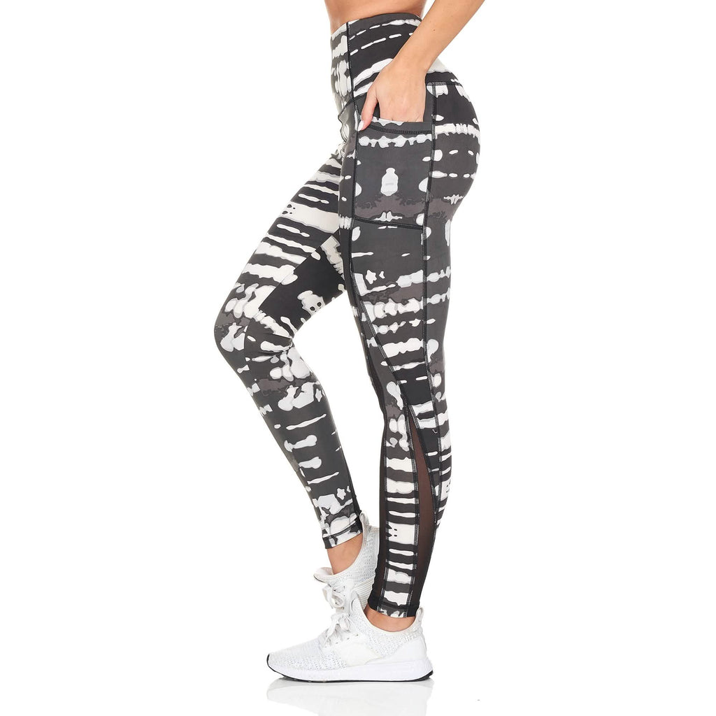 Legging imprimé taille haute de sport pour femme avec poches