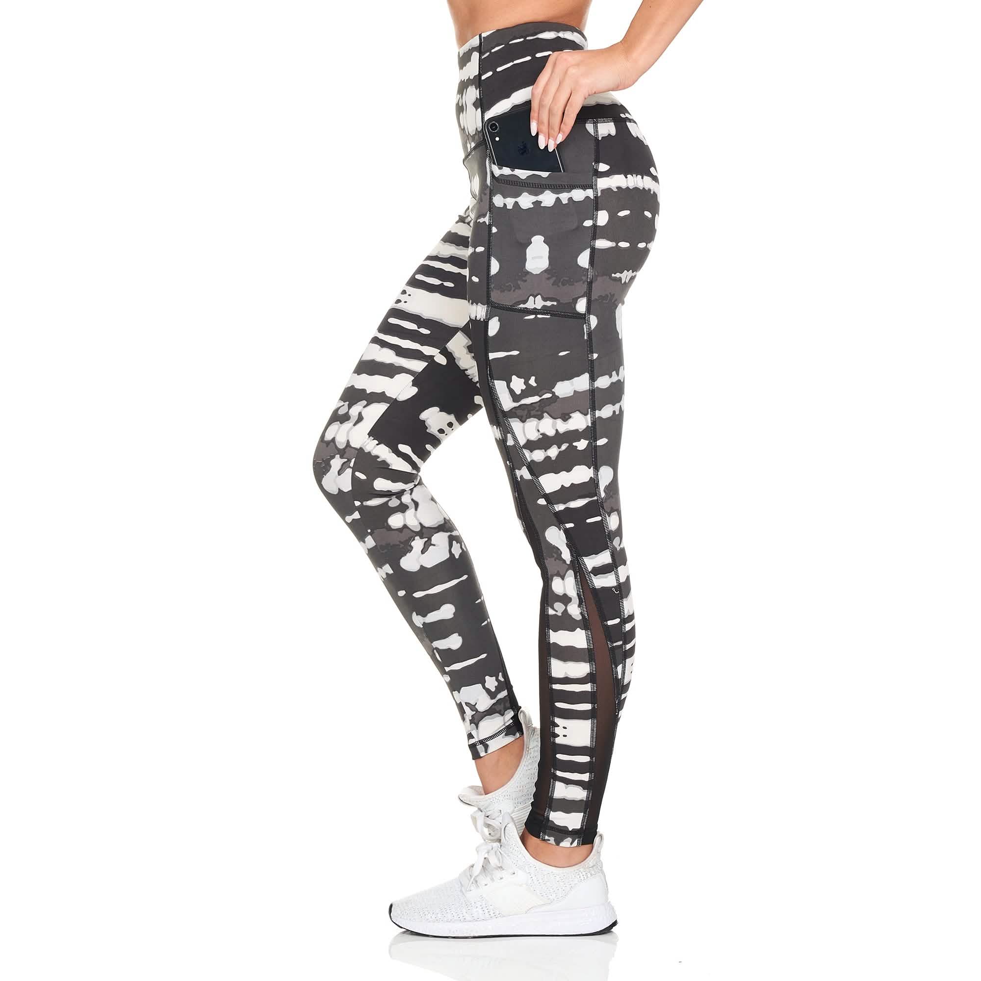 Legging imprimé taille haute de sport pour femme avec poches