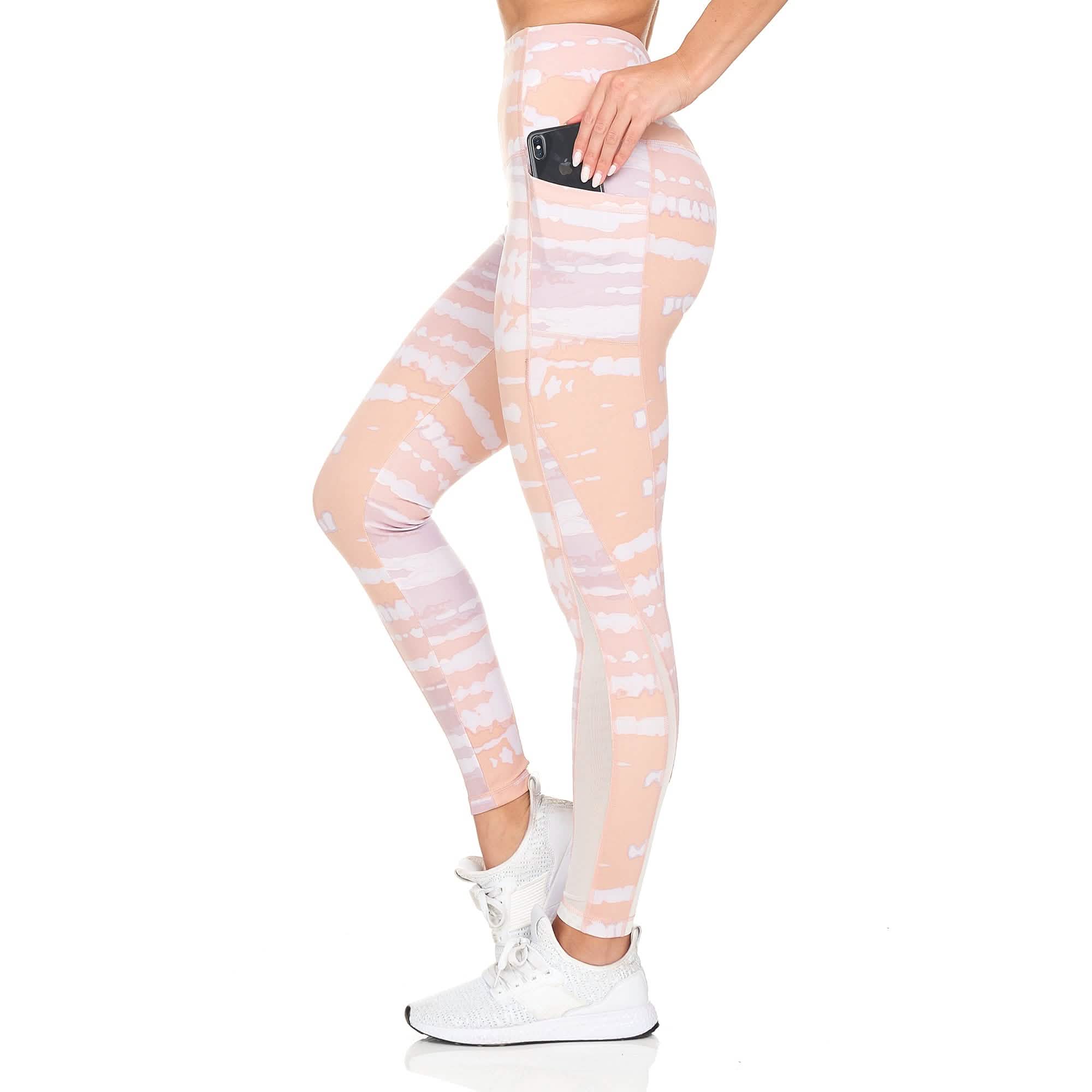 Legging imprimé taille haute de sport pour femme avec poches