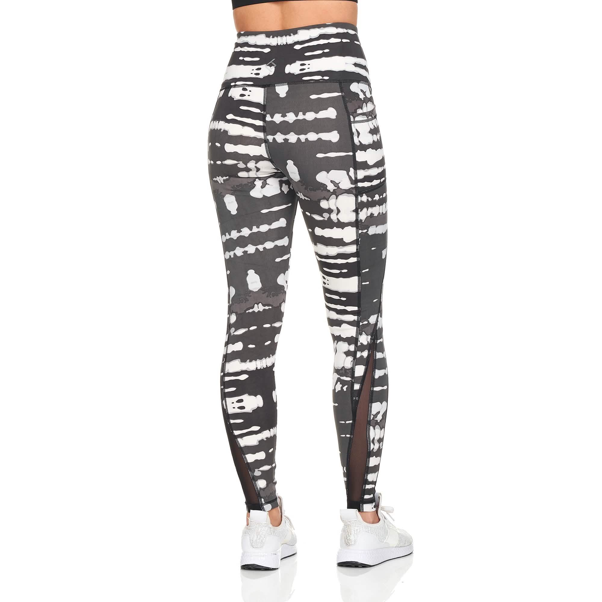 Legging imprimé taille haute de sport pour femme avec poches
