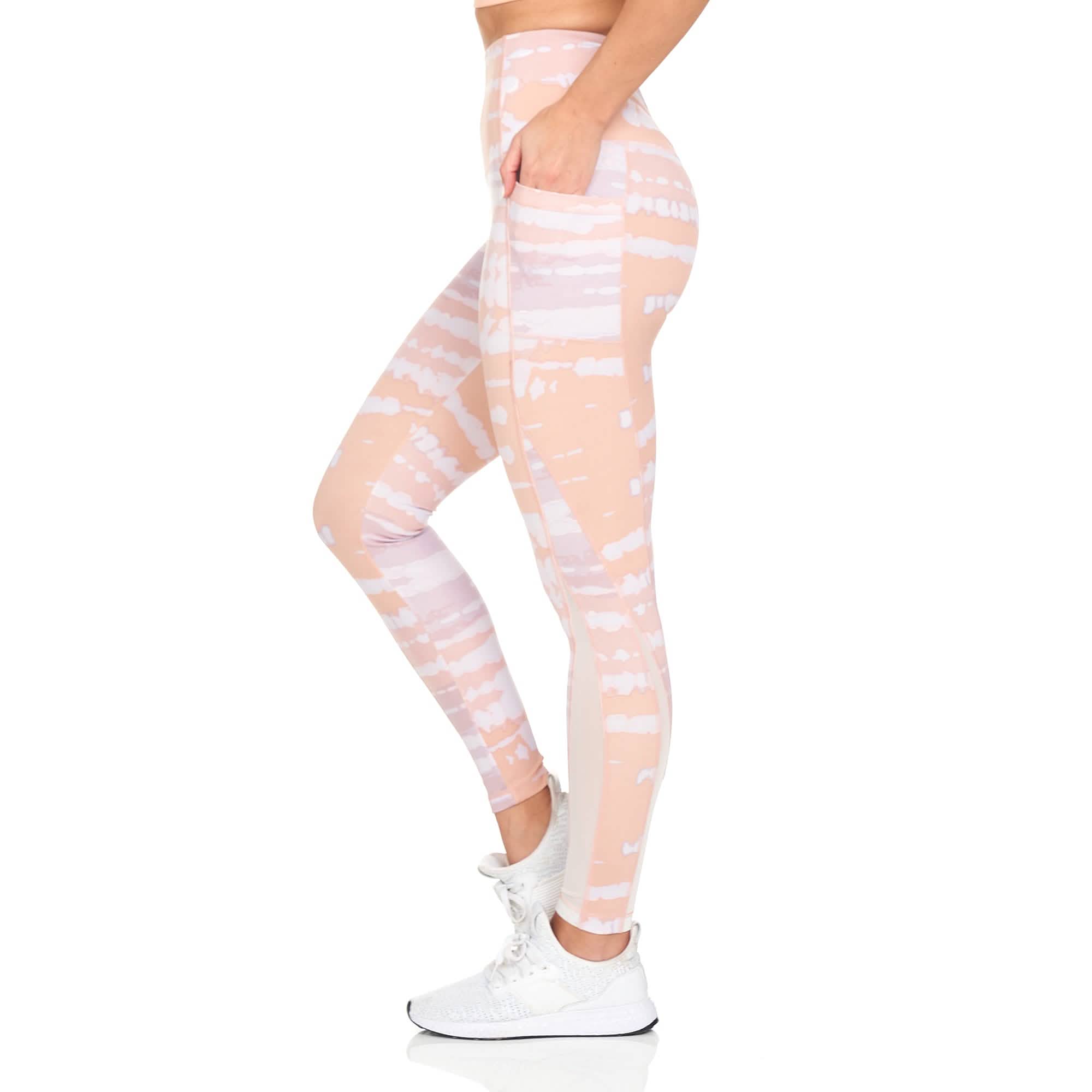Legging imprimé taille haute de sport pour femme avec poches