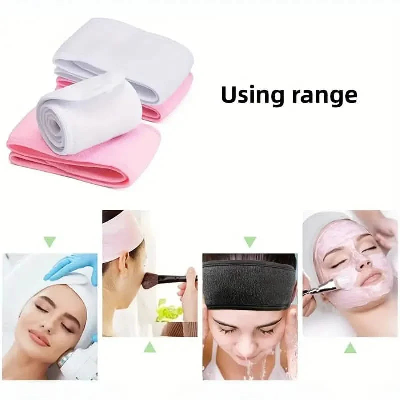 Serre-tête réglable pour femme avec bandeau de maquillage doux et antidérapant