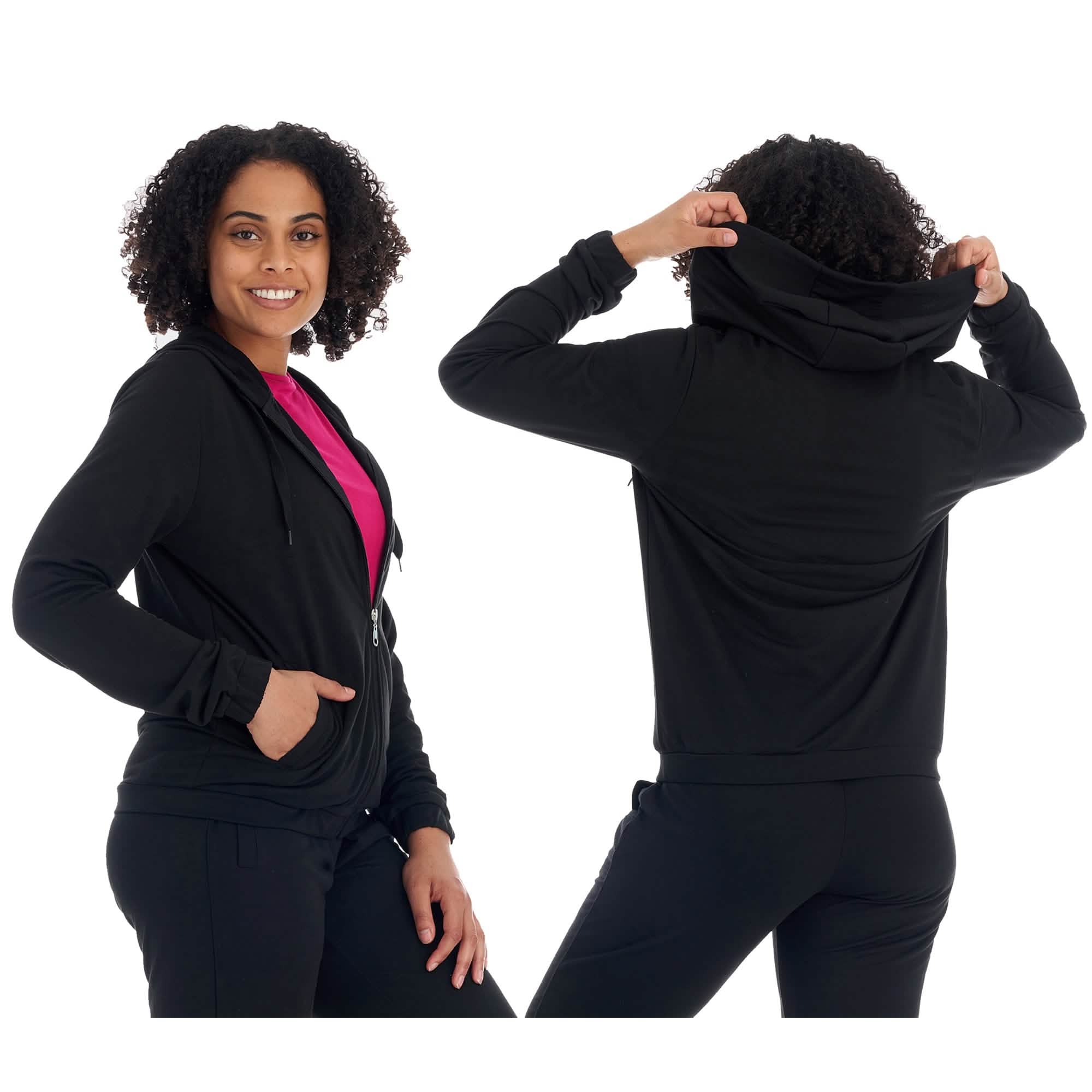 Sweat à capuche en molleton éponge athleisure pour femme