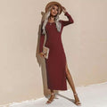 Robe décontractée à manches longues pour femmes, automne et hiver