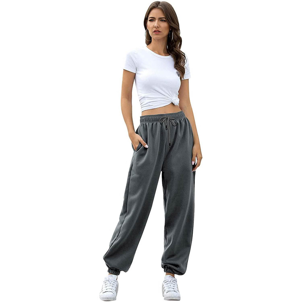 Pantalon de jogging femme ceinturé avec poches