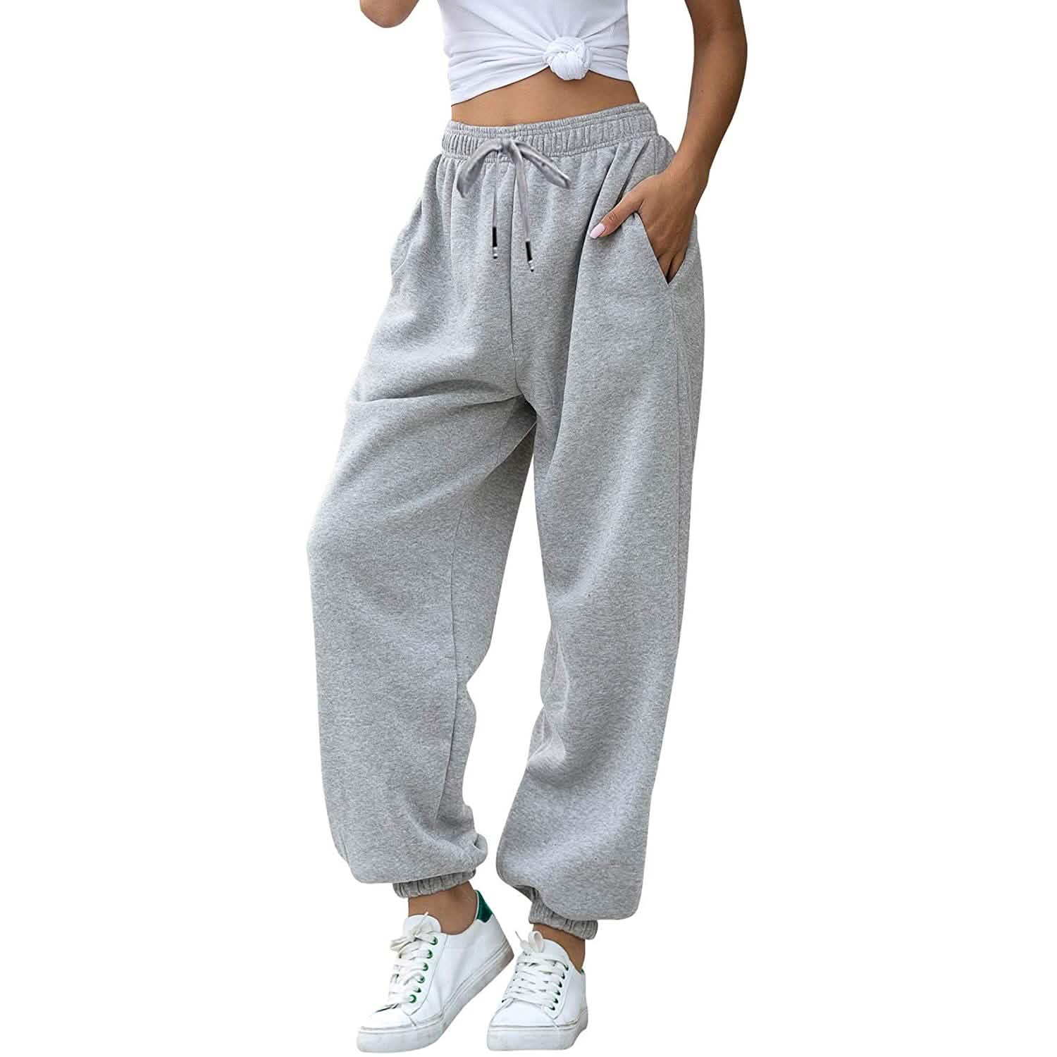 Pantalon de jogging femme ceinturé avec poches