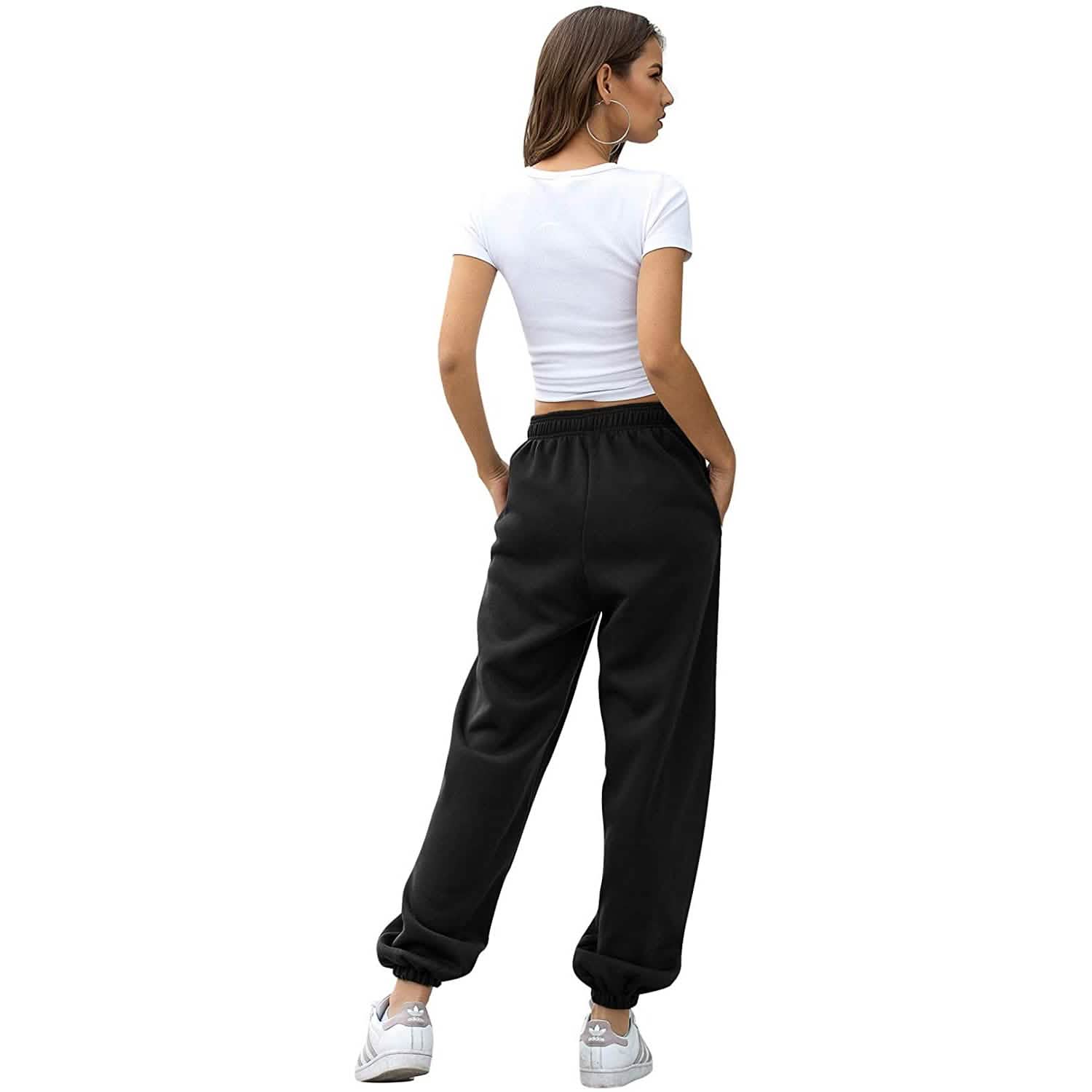 Pantalon de jogging femme ceinturé avec poches