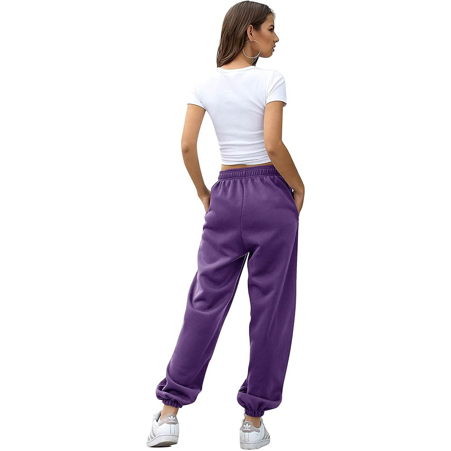 Pantalon de jogging femme ceinturé avec poches