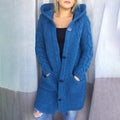 Gilet de cardigan femme, poche, tricot épais, manches longues