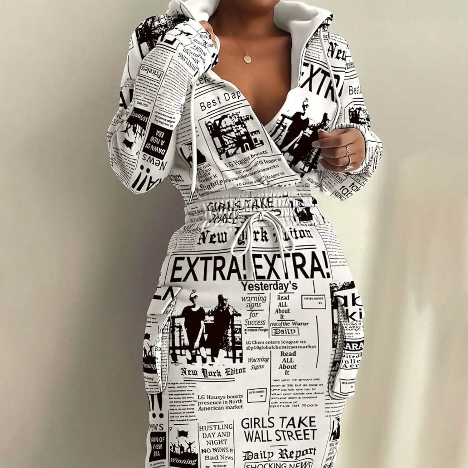 Robe sweat-shirt décontractée à manches longues pour femme