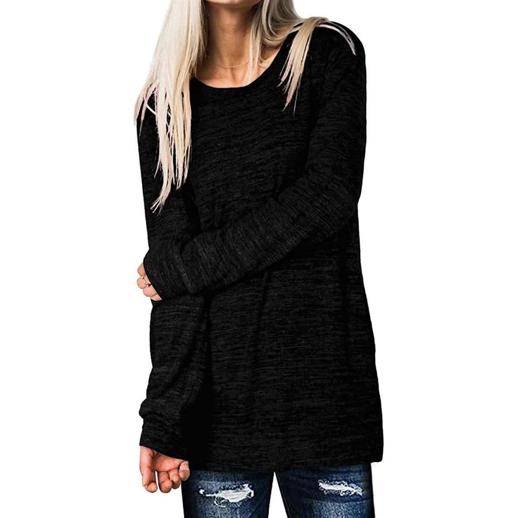 Sweat-shirts décontractés à manches longues et coupe ample pour femme