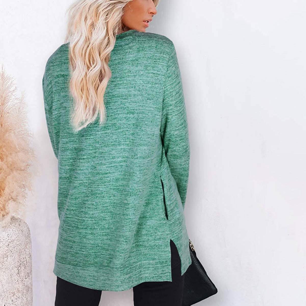 Sweat-shirts décontractés à manches longues et coupe ample pour femme