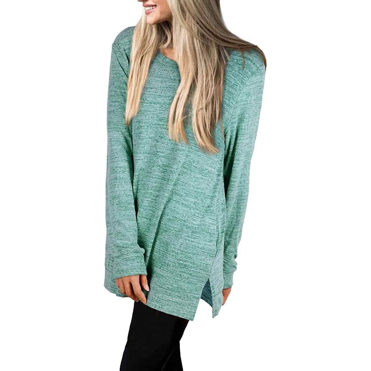 Sweat-shirts décontractés à manches longues et coupe ample pour femme