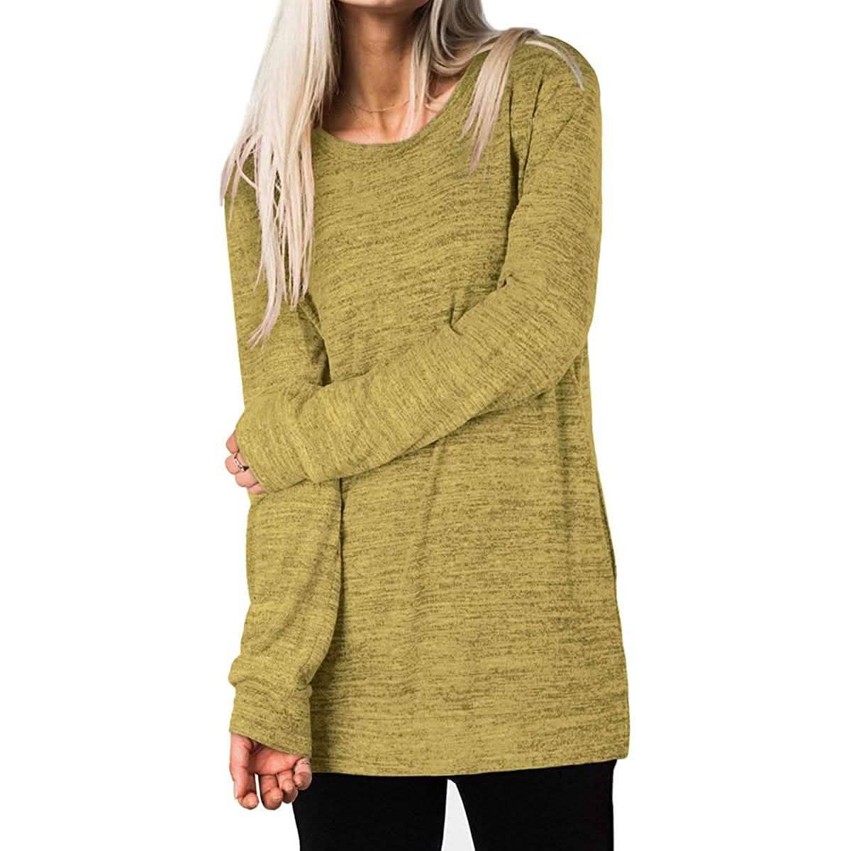 Sweat-shirts décontractés à manches longues et coupe ample pour femme