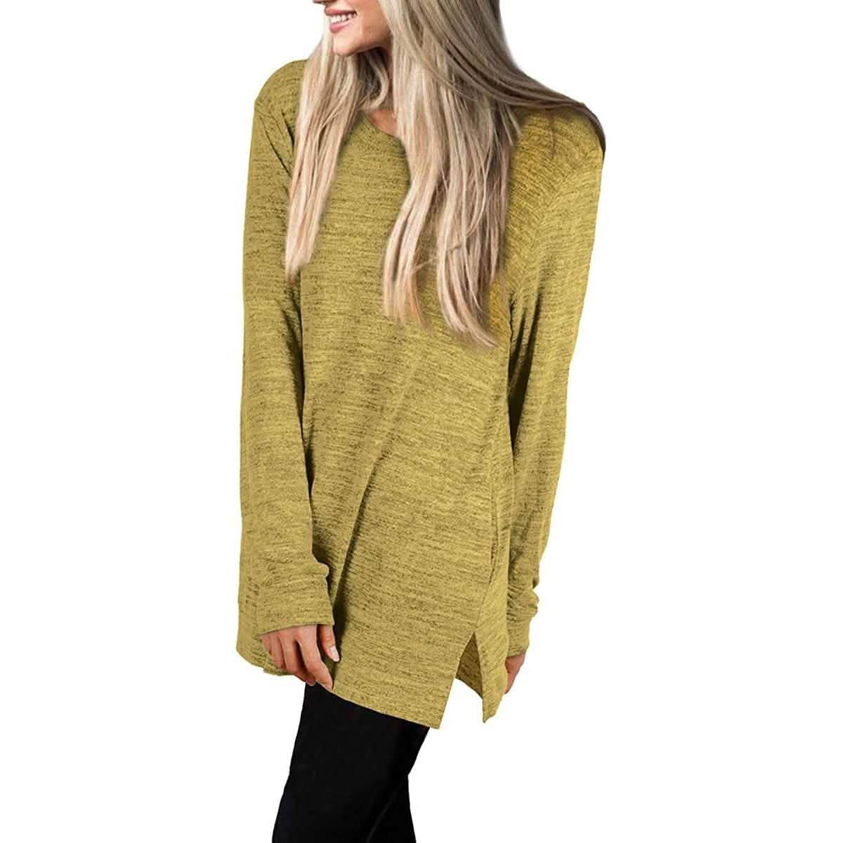 Sweat-shirts décontractés à manches longues et coupe ample pour femme