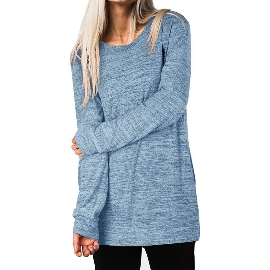 Sweat-shirts décontractés à manches longues et coupe ample pour femme