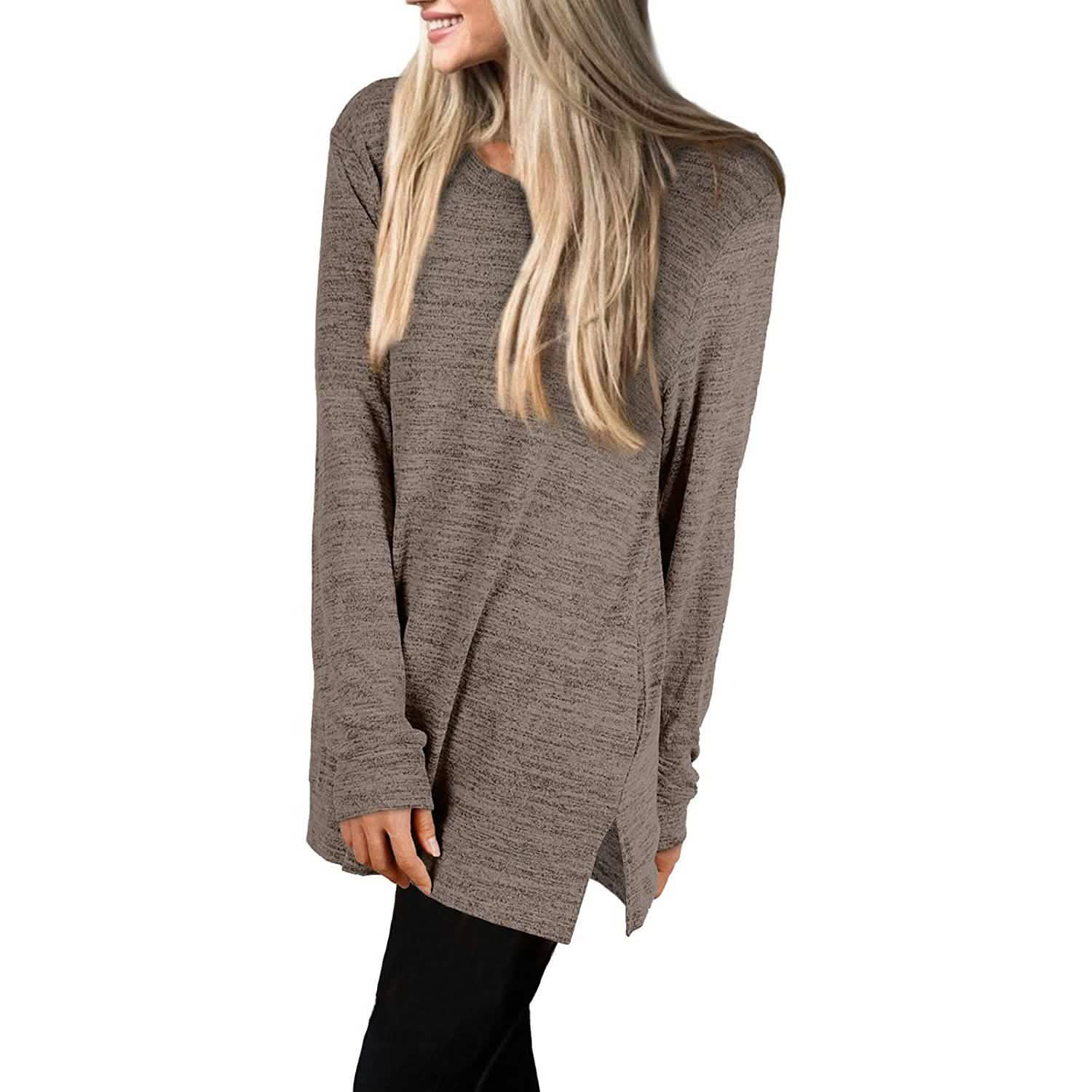 Sweat-shirts décontractés à manches longues et coupe ample pour femme