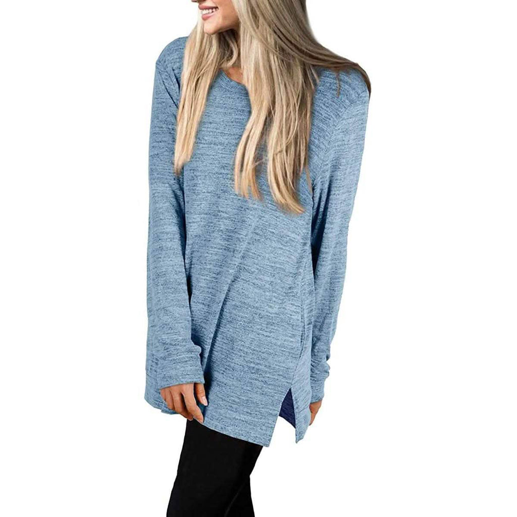 Sweat-shirts décontractés à manches longues et coupe ample pour femme