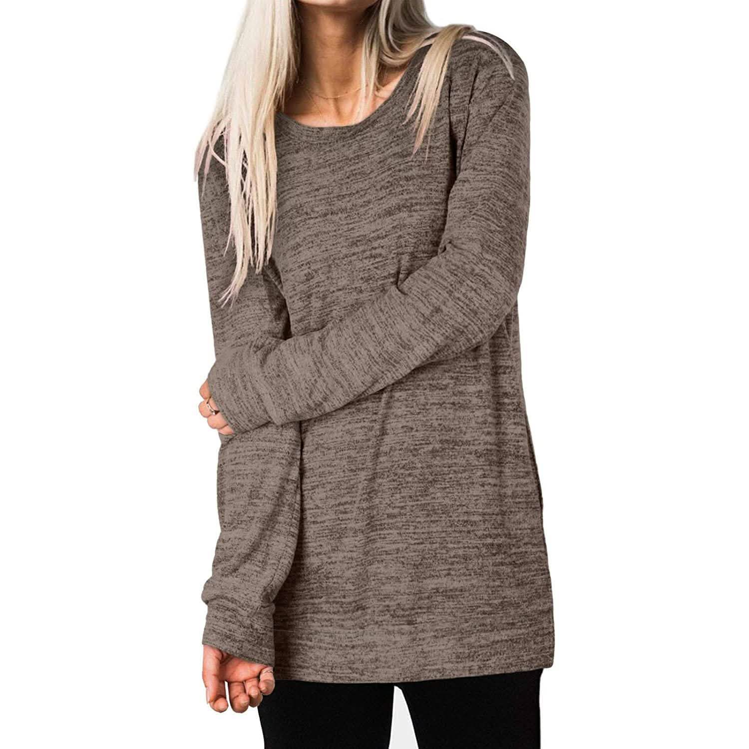 Sweat-shirts décontractés à manches longues et coupe ample pour femme